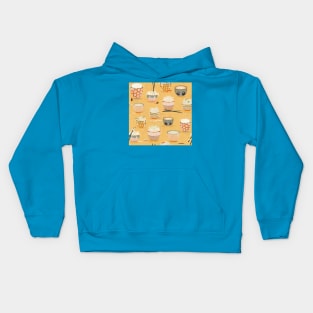 Oodles of noodles yellow Kids Hoodie